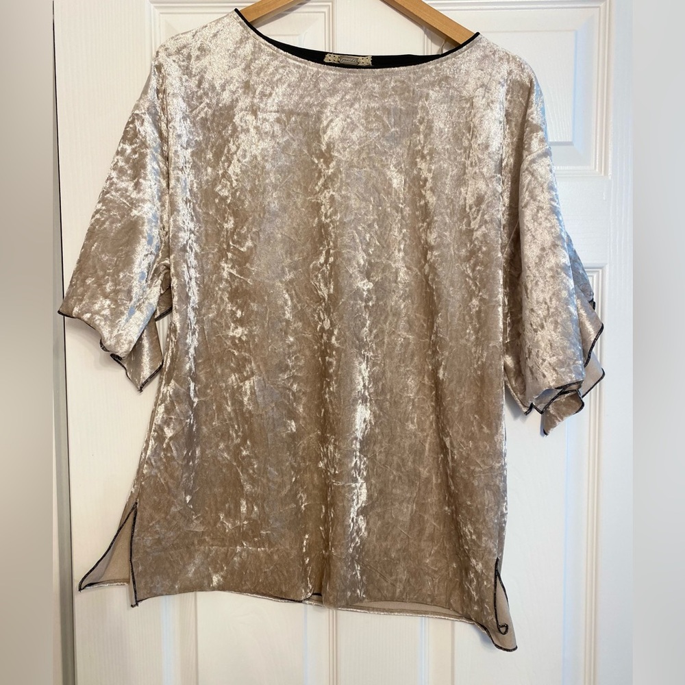 Soft crushed velvet top